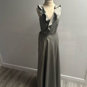Anthropologie Wedding BHLDN SACHIN + BABI Tansy Green Wrap Gown Dress